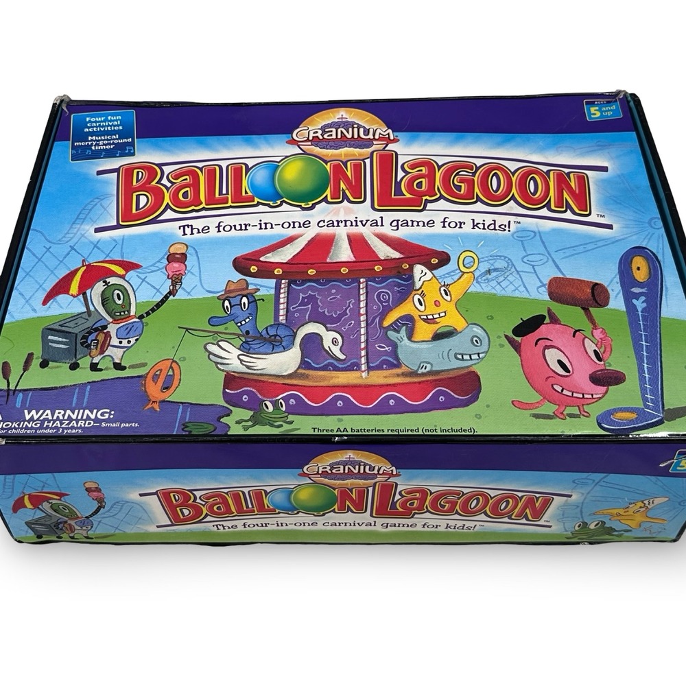 Cranium Balloon Lagoon 4-in-1 Carnival Board Game 2004 NOT COMPLETE